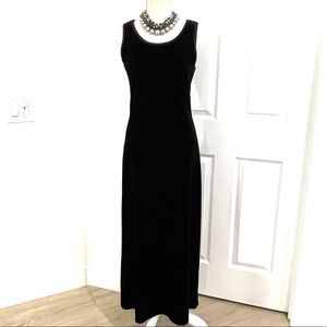 Carole Little Deep Burgundy Velvet Dress Vintage 1990's